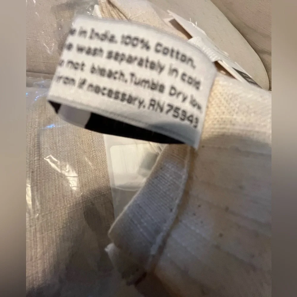 NWT The Farmhouse Rachel Ashwell Cream Narural Color Napkins Set of 8